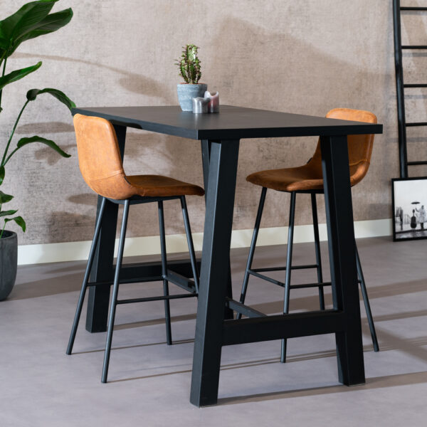 Bartafel Disa melamine zwart 140 x 80 cm
