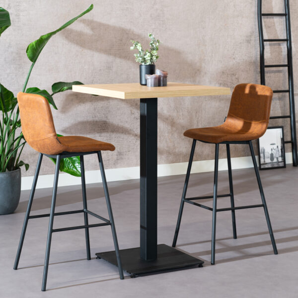 Bartafel Nils melamine eiken 70 x 70 cm