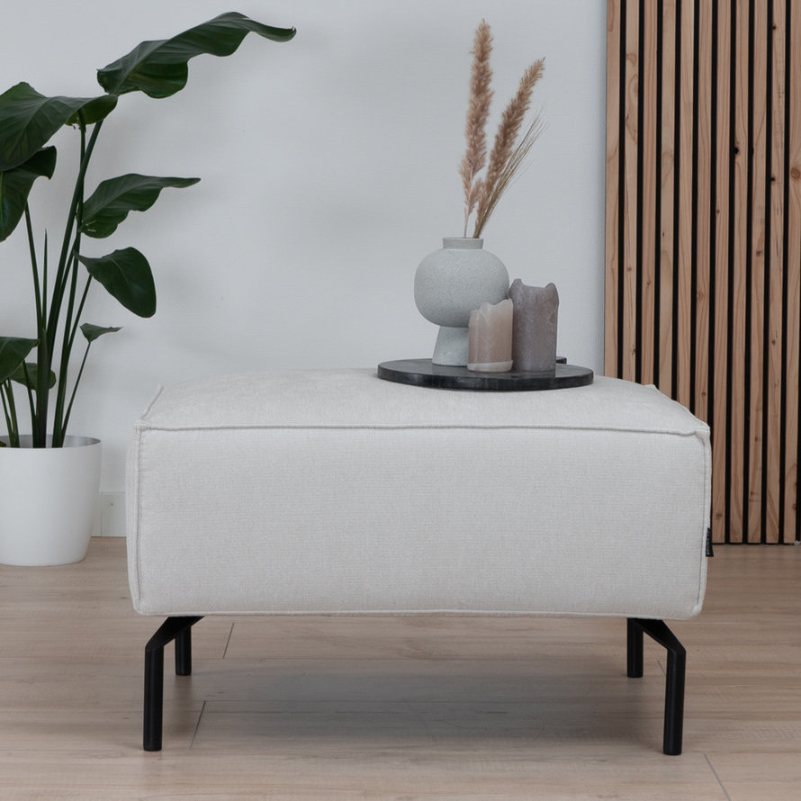 Hocker Kansas stof gemêleerd