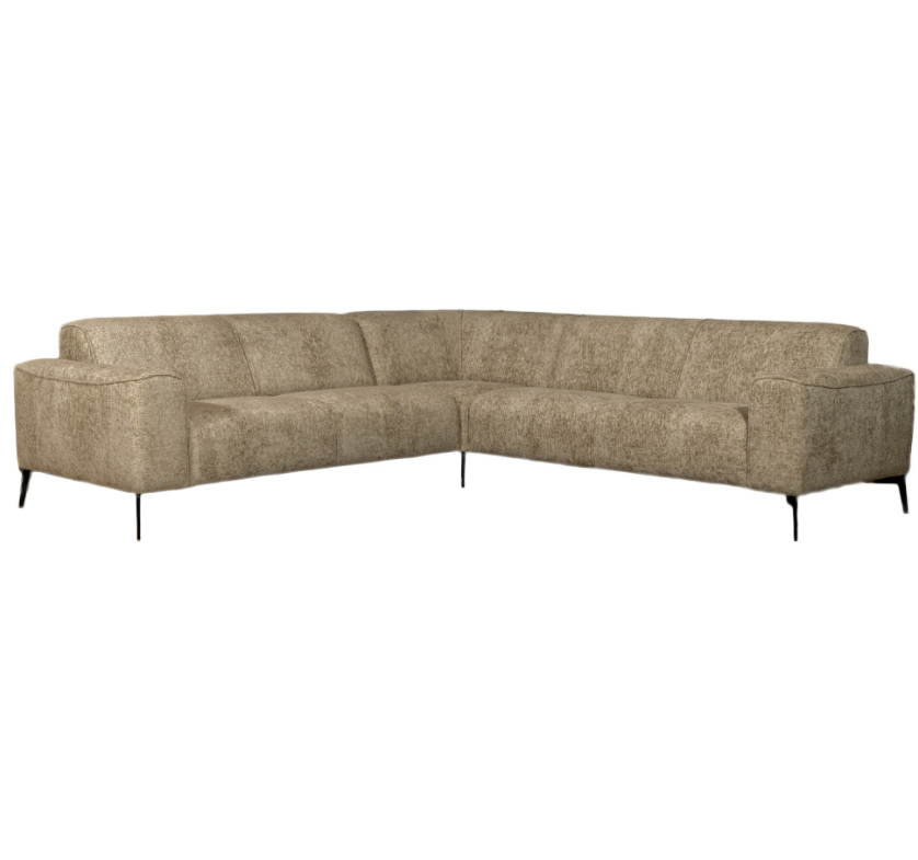 Hoekbank Vegas chenillestof links-rechts