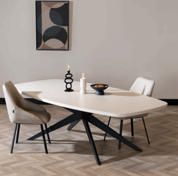 Eettafel Dio Deens ovaal melamine 240×120 cm