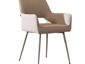 Stoel Olivia taupe gerecycled polyester (duurzamere keuze)