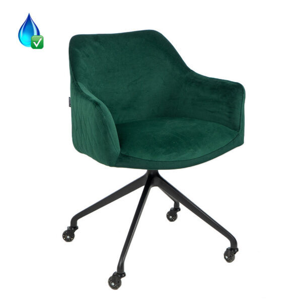 Stoel op wieltjes Quinn velvet