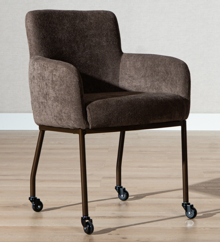 Stoel op wieltjes Finn polyesterstof - Afbeelding 3